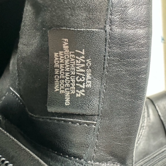 Vince Camuto Simlee Women’s Black Leather  Buckle Ankle Boots Moto Goth Sz 7.5 - Picture 9 of 10